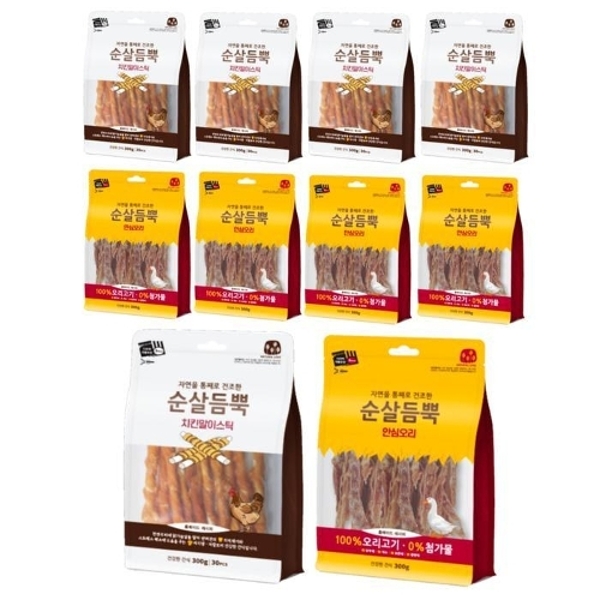 [wshop] 건강한 간식 순살듬뿍 300g (안심오리 5개 + 치킨말이... 간식 순살듬뿍 300g (안심오리 5개 + 치킨말이 5개 ) (합 10개) 4779830