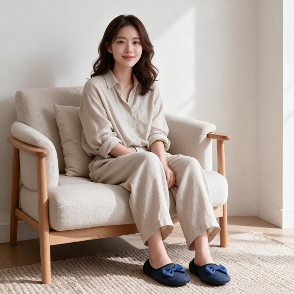 접이식 실내화 여행용 슬리퍼 기내 거실 신발 휴대용 경량 항공기 학교 사무실