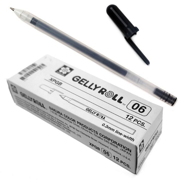 사쿠라 젤리롤펜 겔리롤펜 파인 XPGB 0.6mm (블랙) (12개입) 1다스