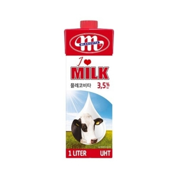 믈레코비타 수입 멸균우유 1L