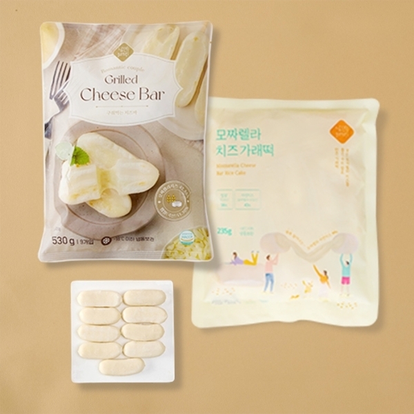 [낭만부부] 구워먹는 치즈바(530g) + 모짜렐라 치즈 가래떡(235g)