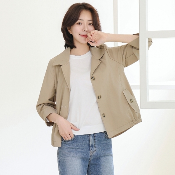 드리다 카라 빅사이즈 바스락 캐주얼 자켓 빅사이즈