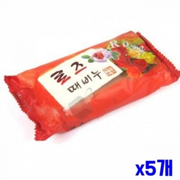 ( )한방 성분 함유 때비누 로즈 x5개 세안비누 일반비누