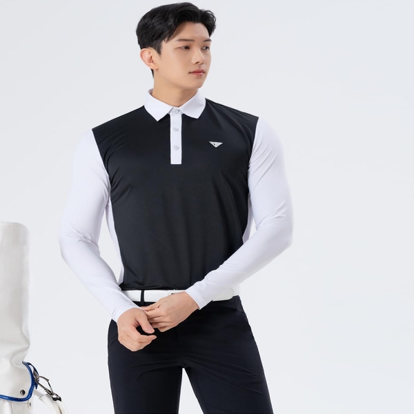 리빌모아 남자 메쉬긴팔티셔츠 골프웨어 골프 골프의류 골프긴팔티 티셔츠DJ-KAAG-SDBS2LB5100M-블랙-R