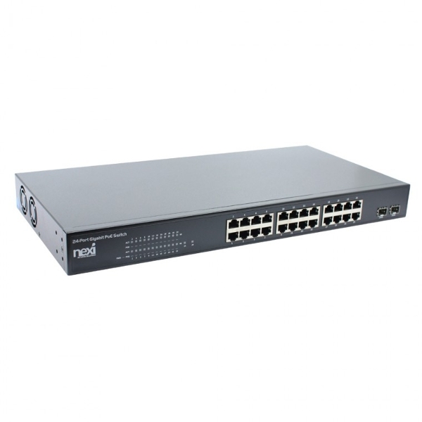 POE기가비트 허브스위치 24포트 350W 컴퓨터 PC CCTV 카메라 인터넷 산업용 공유기