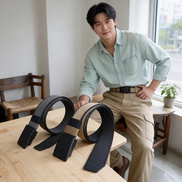 남성 등산 벨트 아웃도어 허리띠 트레킹 캠핑 낚시 작업용 120cm