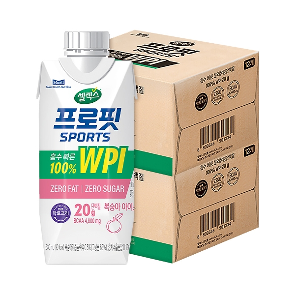 셀렉스 프로핏 웨이프로틴 드링크 복숭아 330ml 24팩