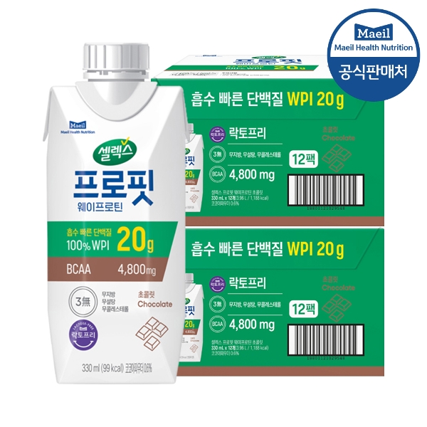 셀렉스 프로핏 웨이프로틴 드링크 초콜릿 330ml 24팩