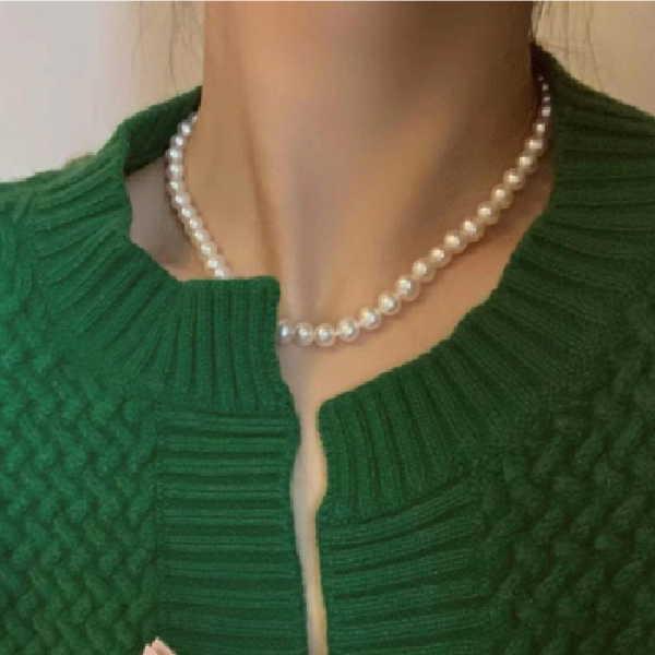 패션 진주 목걸이 레이어드 쥬얼리 4mm 6mm 8mm