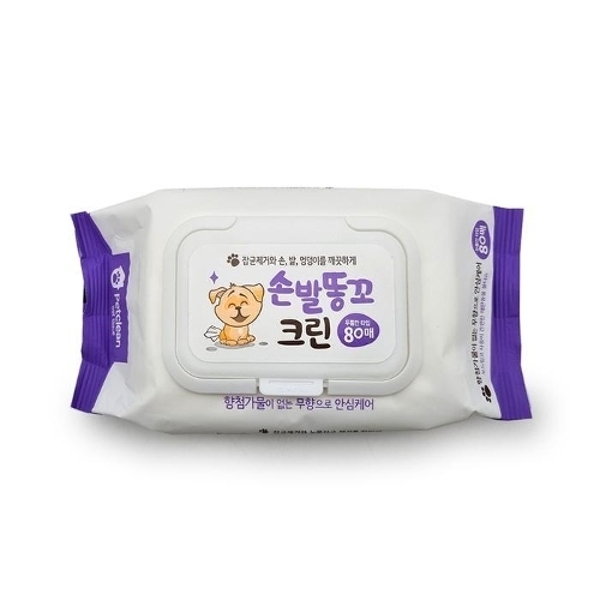 애견물티슈80매캡손발똥꼬크린7752