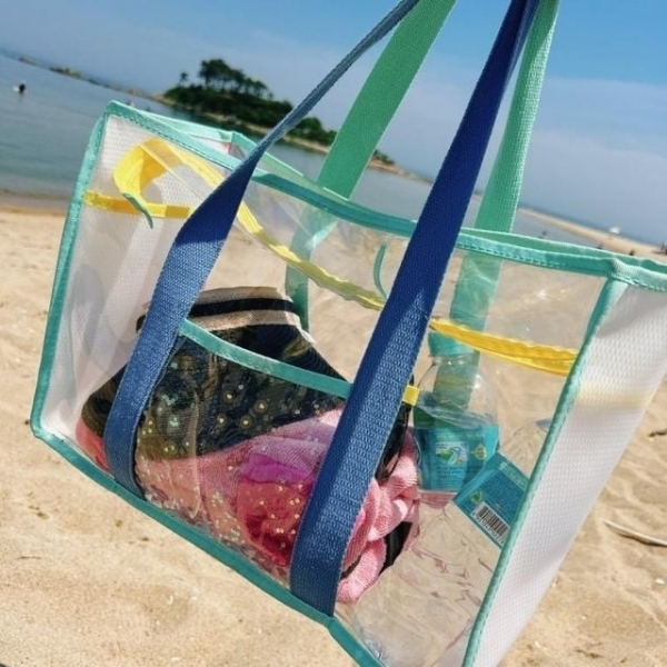 ( )비치 수영복 피서 가방 투명 해변 여행 물놀이가방 투명비치백 PVC 여름 백 숄더백