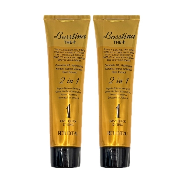 [보스티나] 더 플러스 7호 다크브라운 (흑갈색) 110ml, 2개 -AO-