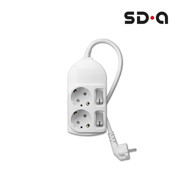 [파나소닉ES신동아] 3,000W 고용량 개별 스위치 코드부 멀티탭 2구 1.5M (16A/250V)