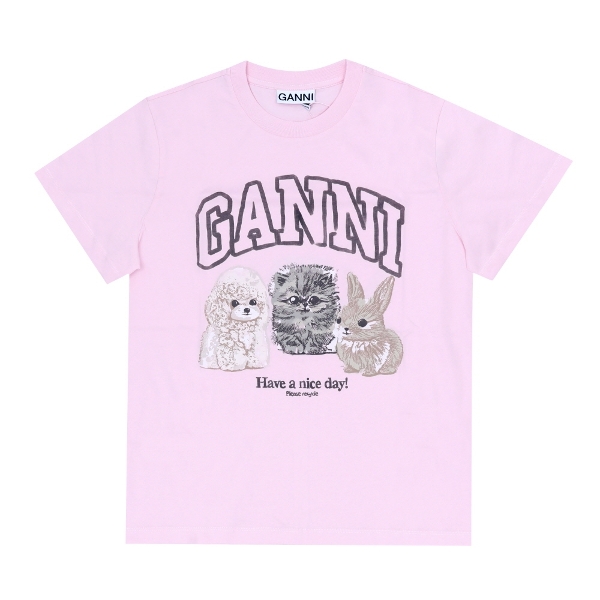 [GANNI] A1050296 868 여성 반팔티
