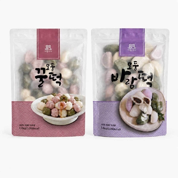 마음이가 모둠 꿀떡1.4kg 바람떡 1.4kg