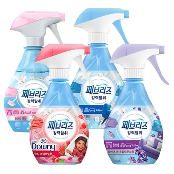 페브리즈 강력탈취 섬유탈취제 370ml 4종택1 24시간지속