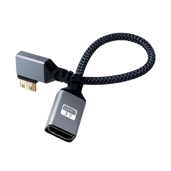 4K HDMI 변환케이블 60Hz 20cm 꺾임형 젠더 고화질 영상