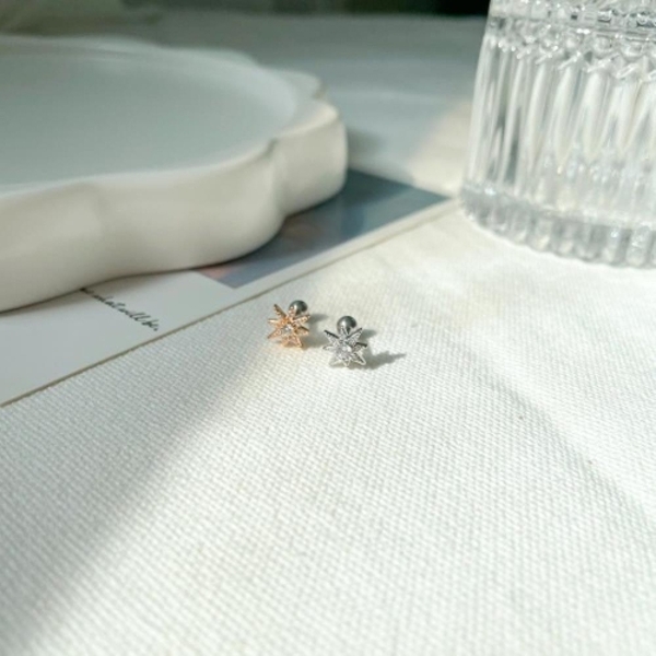 여자 써지컬스틸 바벨 라블렛 이너컨츠 큐빅 스타 피어싱