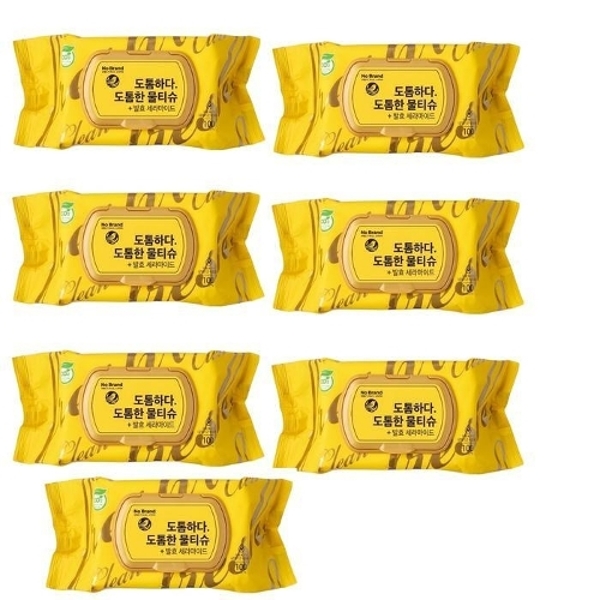 [노브랜드] 노브랜드 도톰한 물티슈 100매 5+2 총7개 학교 직장 청소 청결