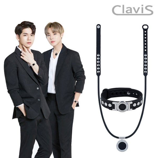 클라비스 에너제틱 블랙 목걸이 + 팔찌 세트 ( 남성 )