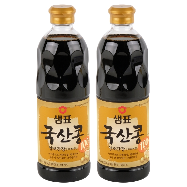 샘표 국산콩 양조간장 프리미엄 860ml 2개