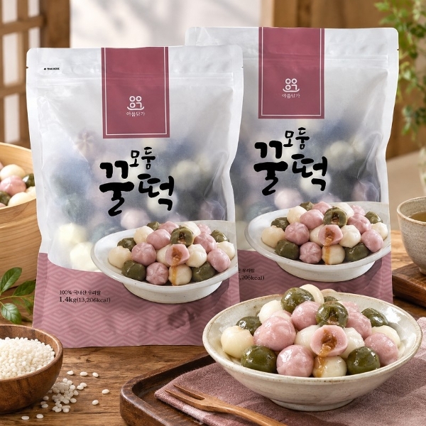 지성식품 마음이가 모둠 꿀떡1.4kg X 2ea