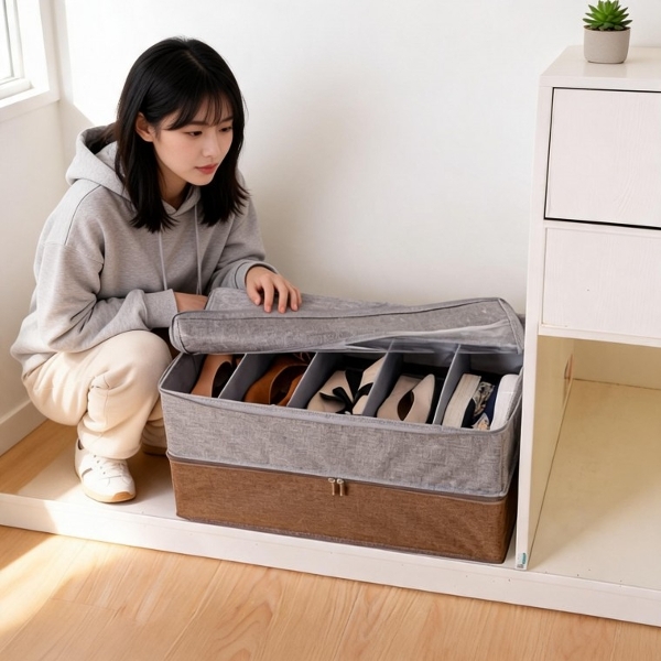언더베드 정리함  침대 밑 수납박스 의류 장난감 보관함 옷장 정리 용기