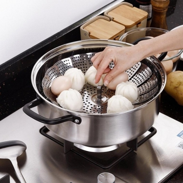 ( )센스쿡 접이식 스텐 찜기 2p세트 삼발이 만두 찜망
