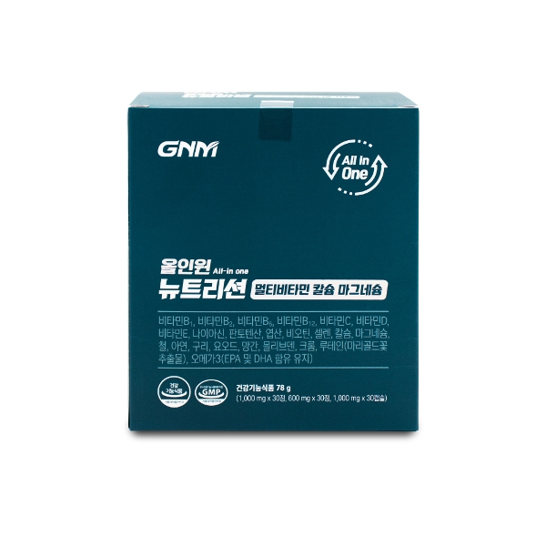 GNM자연의품격 올인원 뉴트리션 멀티비타민 칼슘 마그네슘 30개입 1박스 I