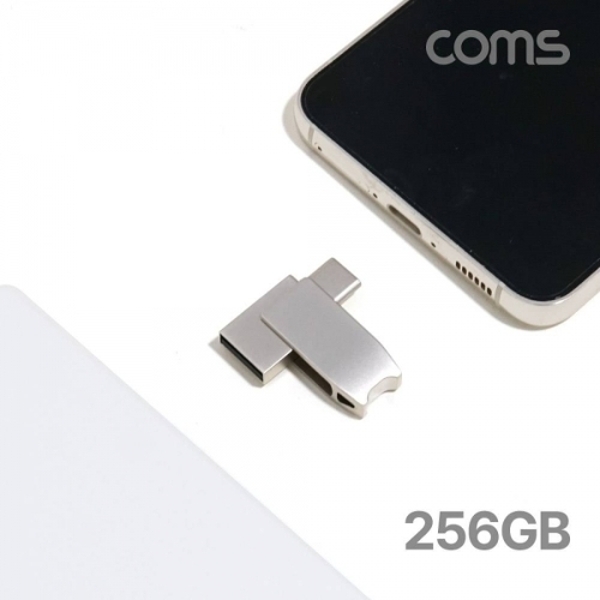 Coms USB 메모리 스윙 회전형 Type C Type A 256GB IH725