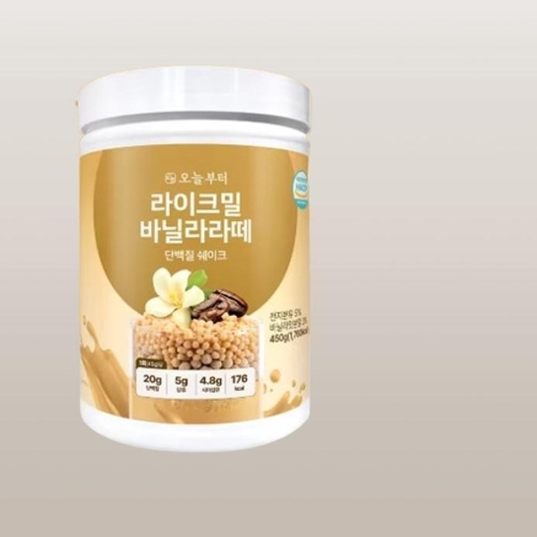 오늘부터 라이크밀 바닐라라떼맛 450g 단백질 쉐이크 프로틴 맛있는 식사대용 한끼 대용량 파우더