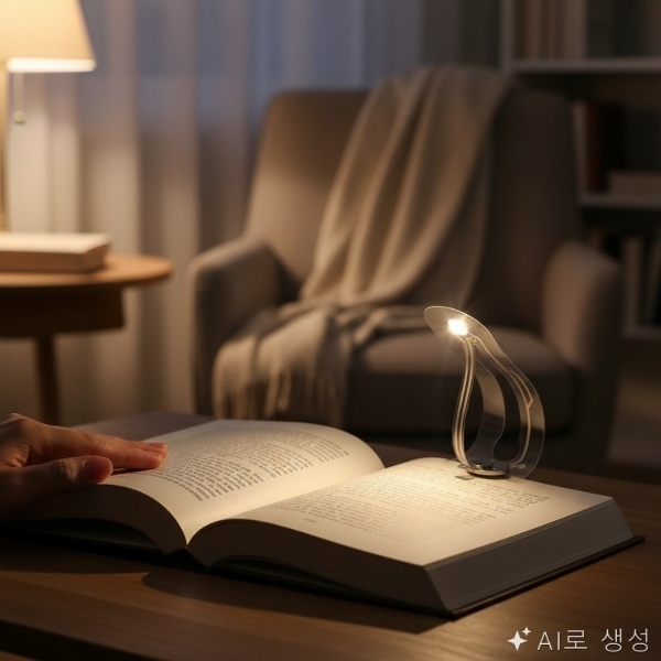 ( )수동 LED 독서등 휴대용독서등 클립형스탠드