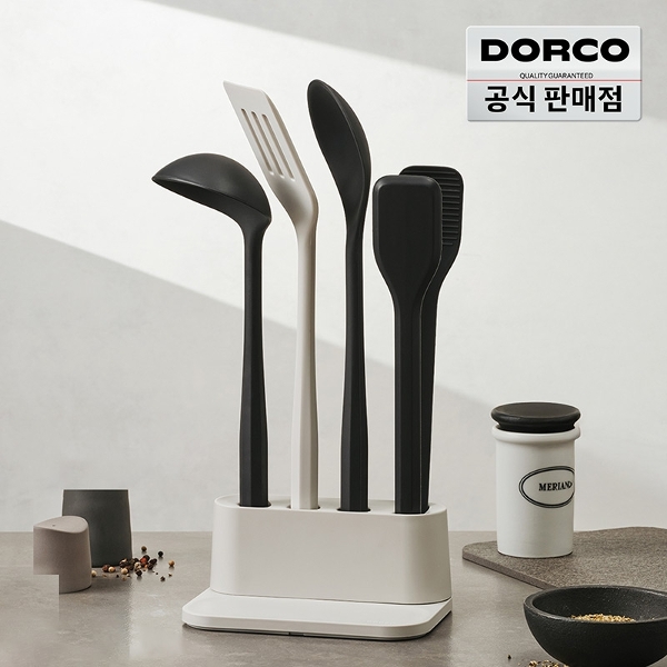 도루코 헤리콘 실리콘 키친툴 5종 세트 (키친툴4종+스탠드) /집들이선물
