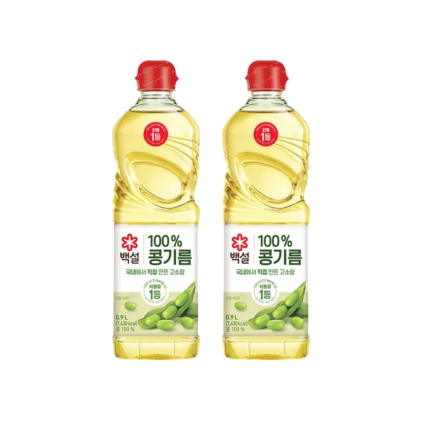 백설 콩기름 900ml x2개