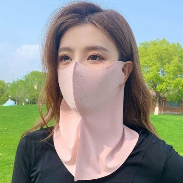 효과적인 자외선차단을 위한 3D아이스실크 넥페이스가드 야외활동 마스크