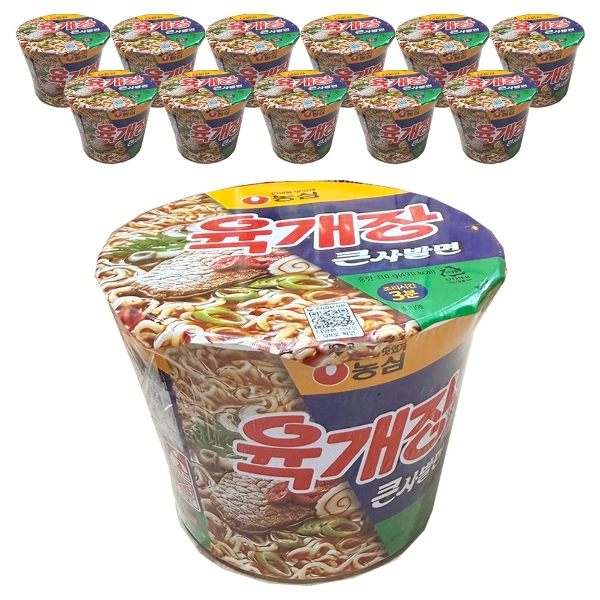 농심 육개장 큰사발면 110g x 16개