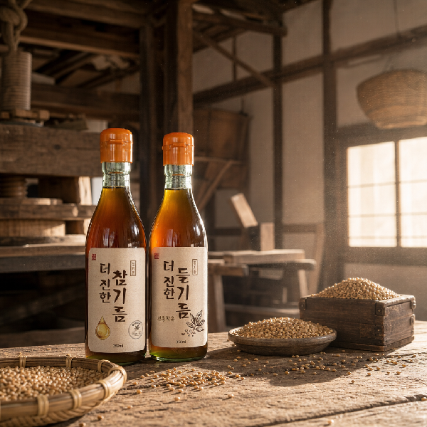 고소함이 살아있는 참기름350ml 2병