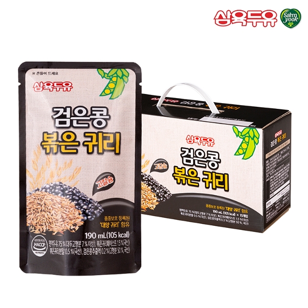삼육식품 삼육두유 검은콩 볶은 귀리 파우치 190ml 15팩