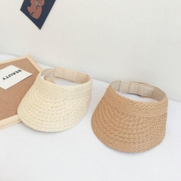 유아 밀짚 돌돌이 썬캡 라탄 키즈 아동 여름 모자