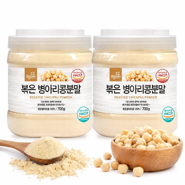 [토종마을]HACCP인증 볶은 병아리콩분말 700g X 2통