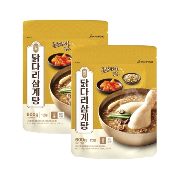 진한식품 바른 닭다리삼계탕 600g x2개