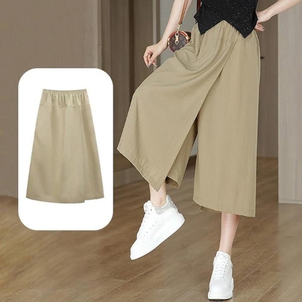 OSM-1006105 투컬러 랩 치마바지