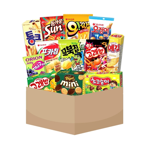 오리온 오룐상회 김인턴팩 12종 과자선물세트 / 박스과자 단체 사무실 탕비실 간식 선물