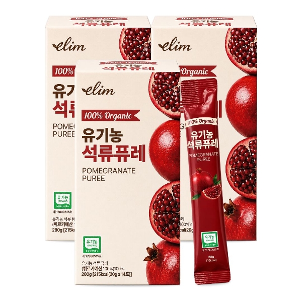 엘림 유기농 석류퓨레 20g * 14포 3박스