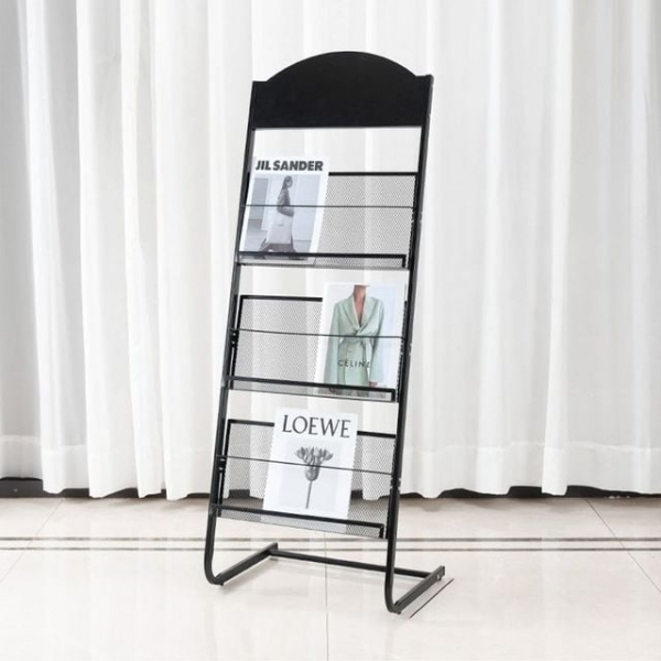 (사이즈 블랙폭48cm)철제 잡지꽂이 진열대폭48cm 1개