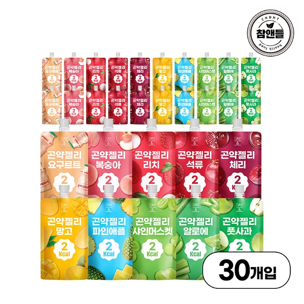 [참앤들황토농원] 곤약젤리 에브리데이팩 10종 1박스 (30팩)