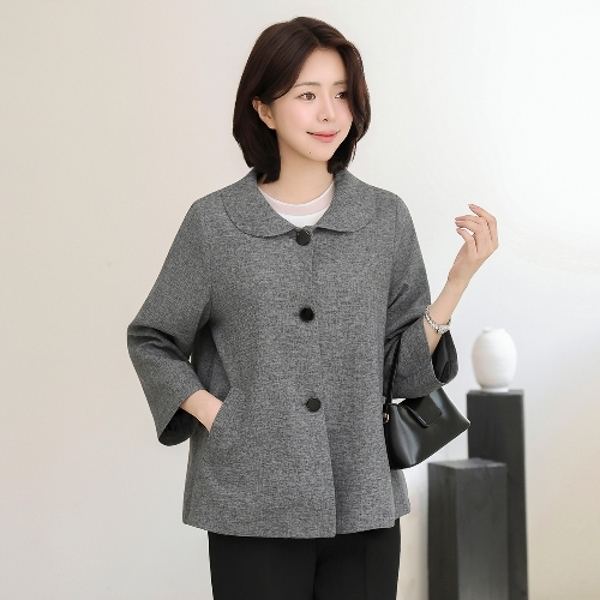 드리다 카라 플레어 A라인 빅사이즈 정장 자켓 빅사이즈