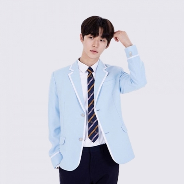 몰 베이비 블루 화이트라인 남자 자켓  학생