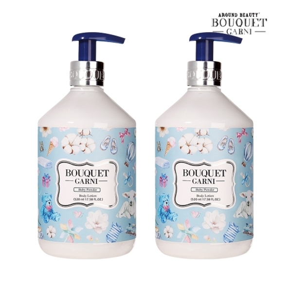 부케가르니 딥 퍼퓸 바디로션 베이비파우더향 520ml x2개