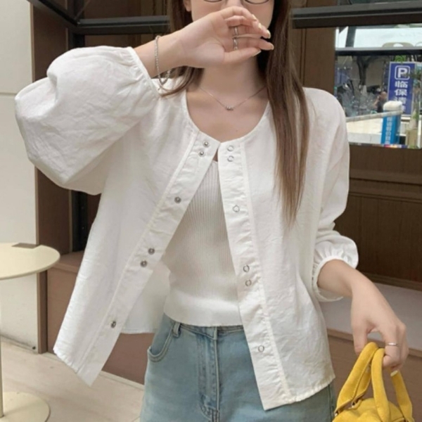 자켓 가디건 노카라 긴팔 여성용 간절기 아우터 데일리 오피스룩 심플 외투 세련된 상의